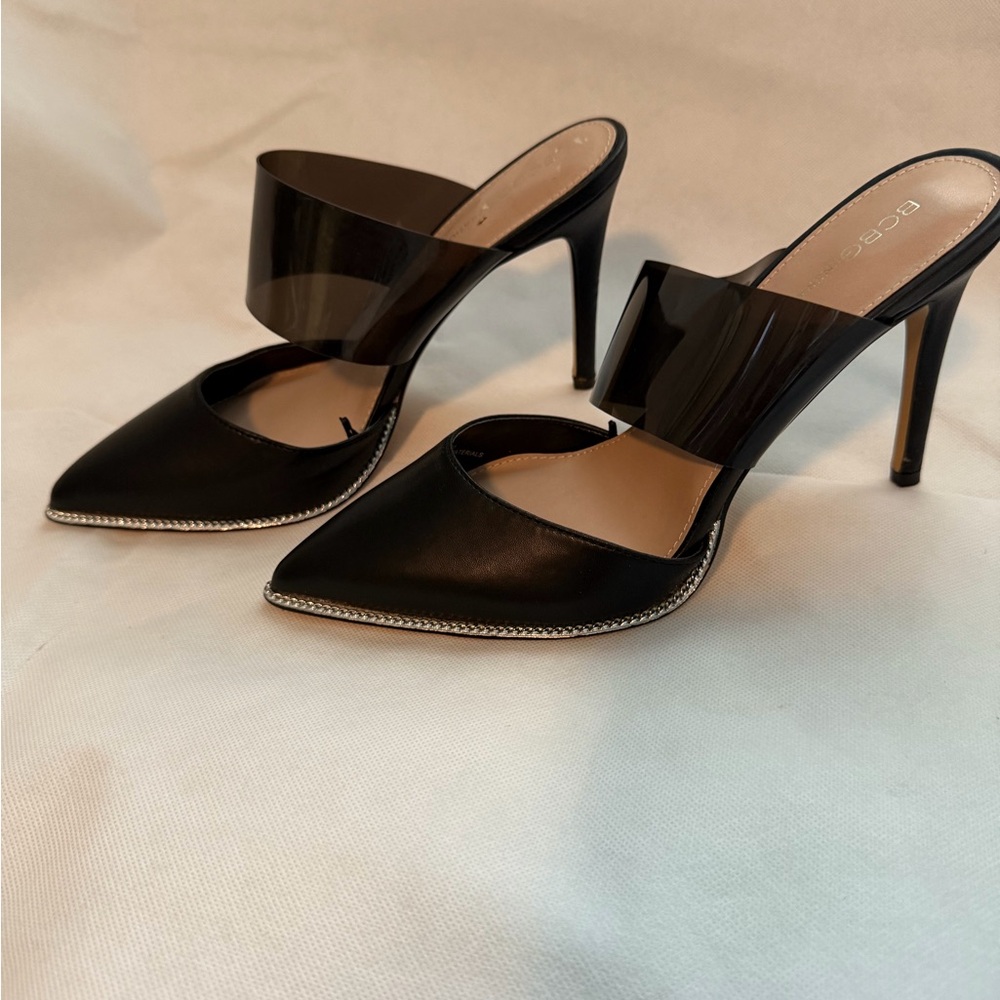 BCBGMAXAZRIA Black Women's heel Mules